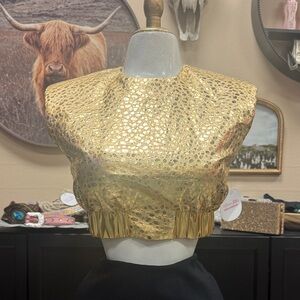 Gold Sequin Women's Top
